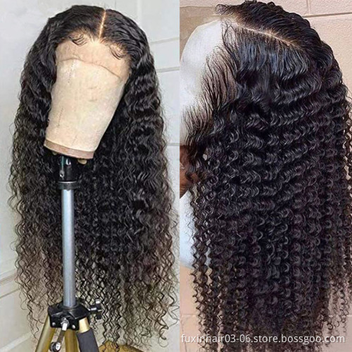In Miami Lace Closure Wig 100% Natural Human Hair Lace Front Deep Wave 360 Lace Frontal Closure Wig Virgin Cuticle Aligned Hair